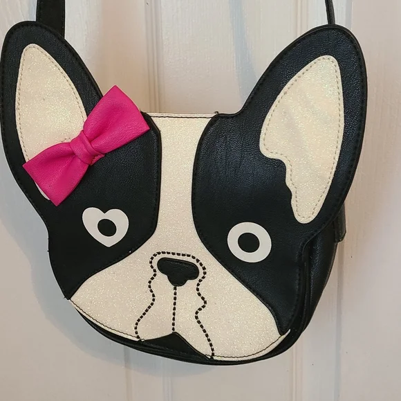 Betsey johnson boston terrier purse top